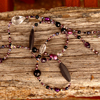 Black onyx and amethyst necklace