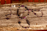 Black onyx and amethyst necklace